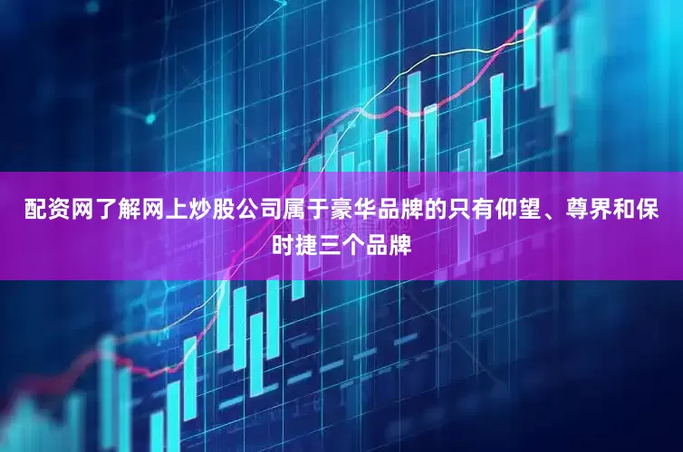 配资网了解网上炒股公司属于豪华品牌的只有仰望、尊界和保时捷三个品牌